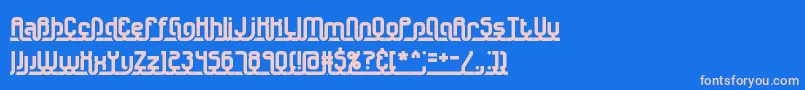 Underscr Font – Pink Fonts on Blue Background