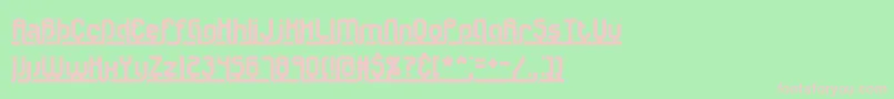 Underscr Font – Pink Fonts on Green Background