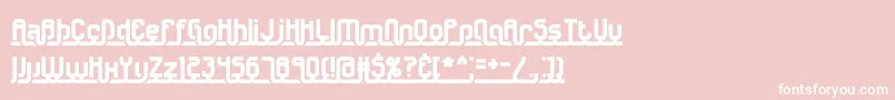 フォントUnderscr – ピンクの背景に白い文字