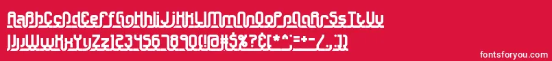 Underscr-Schriftart – Weiße Schriften auf rotem Hintergrund