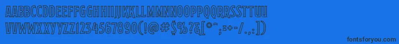 MortuarydecobbReg Font – Black Fonts on Blue Background