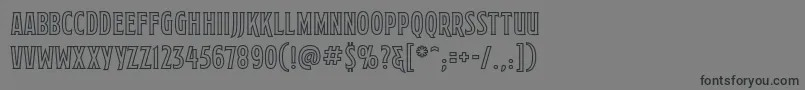 MortuarydecobbReg Font – Black Fonts on Gray Background