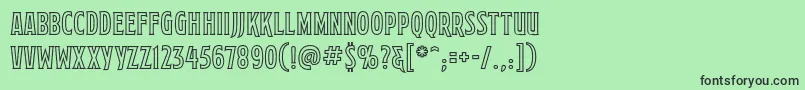 MortuarydecobbReg Font – Black Fonts on Green Background