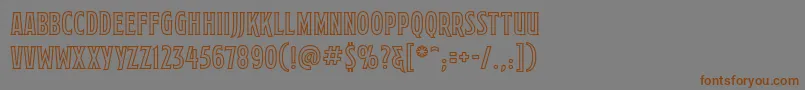 MortuarydecobbReg Font – Brown Fonts on Gray Background