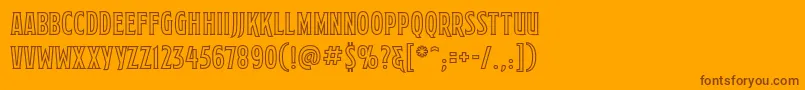 MortuarydecobbReg Font – Brown Fonts on Orange Background