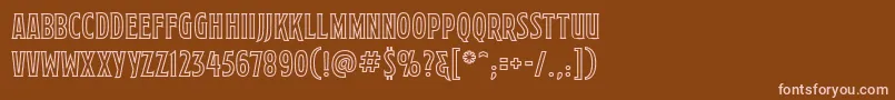 MortuarydecobbReg Font – Pink Fonts on Brown Background