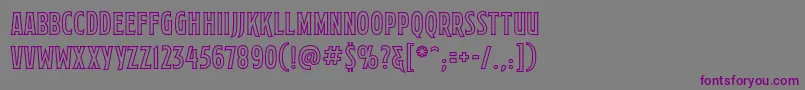 MortuarydecobbReg Font – Purple Fonts on Gray Background