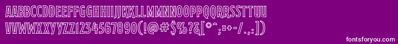 MortuarydecobbReg Font – White Fonts on Purple Background