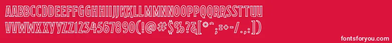 MortuarydecobbReg Font – White Fonts on Red Background