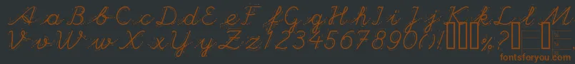 Handg Font – Brown Fonts on Black Background