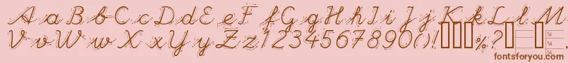 Handg Font – Brown Fonts on Pink Background