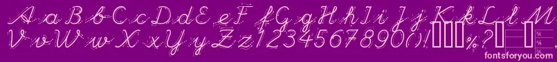 Handg Font – Pink Fonts on Purple Background