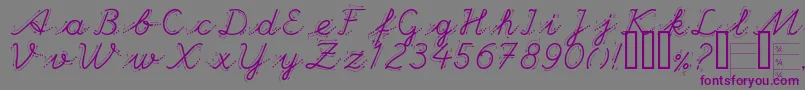 Handg Font – Purple Fonts on Gray Background