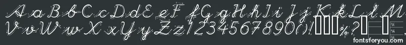 フォントHandg – 黒い背景に白い文字