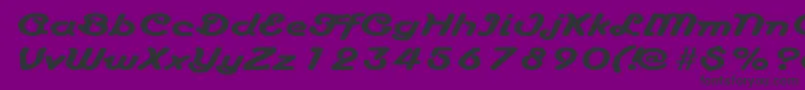 Fonte AnacondaexpandedRegular – fontes pretas em um fundo violeta