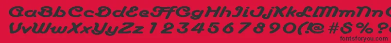 AnacondaexpandedRegular Font – Black Fonts on Red Background