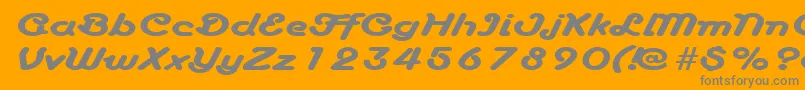 Czcionka AnacondaexpandedRegular – szare czcionki na pomarańczowym tle