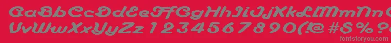 AnacondaexpandedRegular Font – Gray Fonts on Red Background