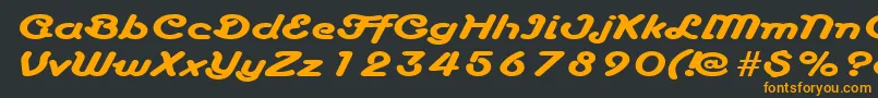 AnacondaexpandedRegular Font – Orange Fonts on Black Background