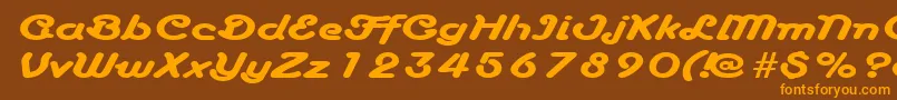 AnacondaexpandedRegular Font – Orange Fonts on Brown Background