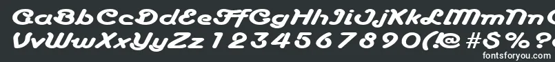 AnacondaexpandedRegular-fontti – valkoiset fontit mustalla taustalla