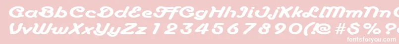 AnacondaexpandedRegular Font – White Fonts on Pink Background