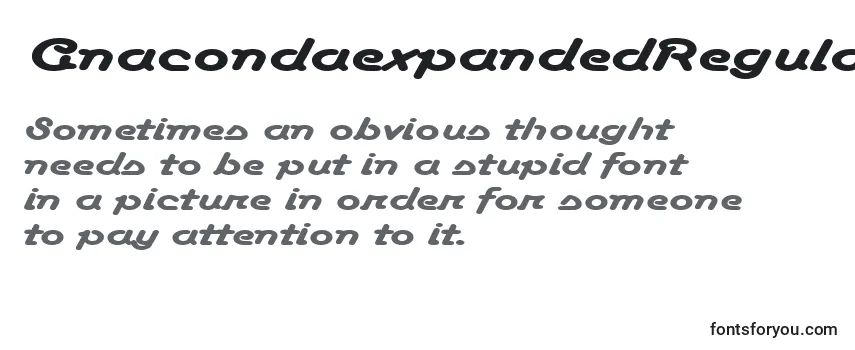 AnacondaexpandedRegular Font