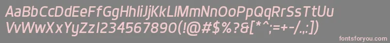 Шрифт DynoItalic – розовые шрифты на сером фоне
