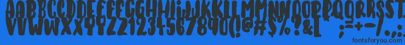 KeysOfParadise Font – Black Fonts on Blue Background