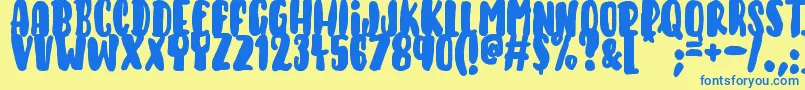 KeysOfParadise Font – Blue Fonts on Yellow Background