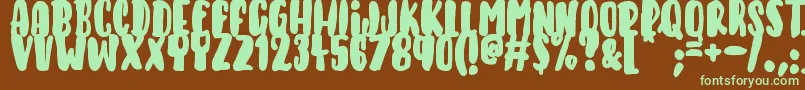 KeysOfParadise Font – Green Fonts on Brown Background