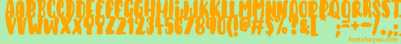 KeysOfParadise Font – Orange Fonts on Green Background