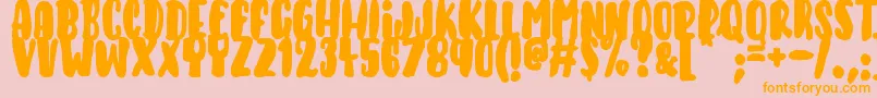 KeysOfParadise Font – Orange Fonts on Pink Background