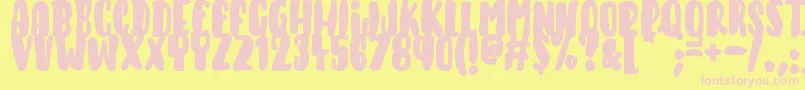 KeysOfParadise Font – Pink Fonts on Yellow Background