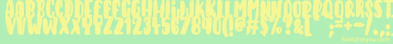 KeysOfParadise Font – Yellow Fonts on Green Background