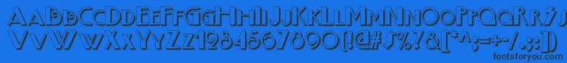 Шрифт Boogienightsnfshadow – чёрные шрифты на синем фоне