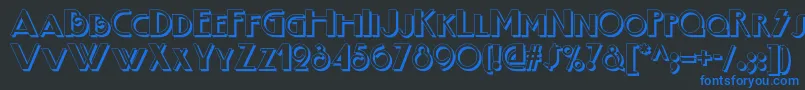 Boogienightsnfshadow Font – Blue Fonts on Black Background