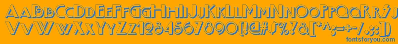 Boogienightsnfshadow Font – Blue Fonts on Orange Background