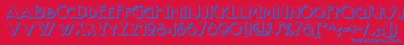 Boogienightsnfshadow Font – Blue Fonts on Red Background