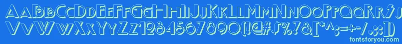 Boogienightsnfshadow Font – Green Fonts on Blue Background