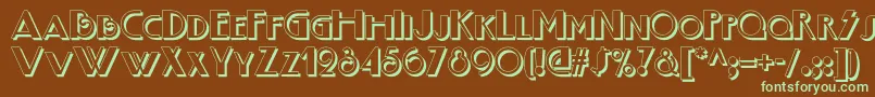 Boogienightsnfshadow Font – Green Fonts on Brown Background