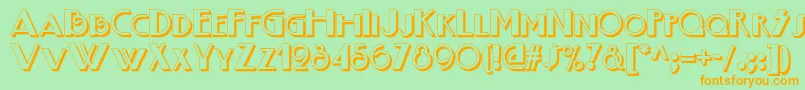 Boogienightsnfshadow Font – Orange Fonts on Green Background