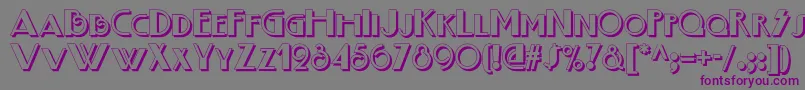 Шрифт Boogienightsnfshadow – фиолетовые шрифты на сером фоне