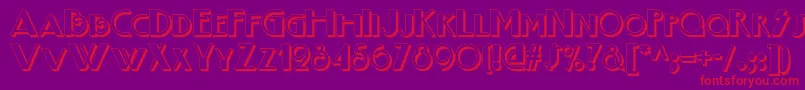 Boogienightsnfshadow Font – Red Fonts on Purple Background