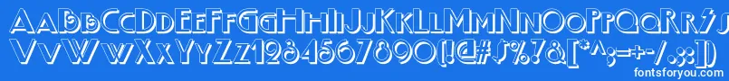 Boogienightsnfshadow Font – White Fonts on Blue Background