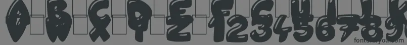 Шрифт JellyCrazies – чёрные шрифты на сером фоне