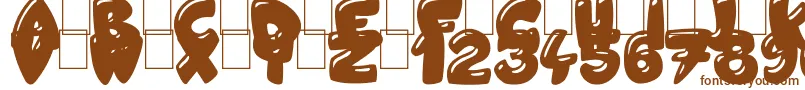 JellyCrazies-fontti – ruskeat fontit valkoisella taustalla