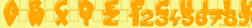 JellyCrazies Font – Orange Fonts on Yellow Background