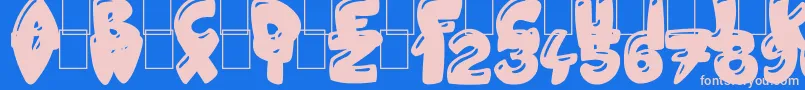fuente JellyCrazies – Fuentes Rosadas Sobre Fondo Azul