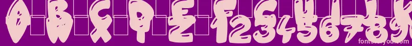 JellyCrazies Font – Pink Fonts on Purple Background